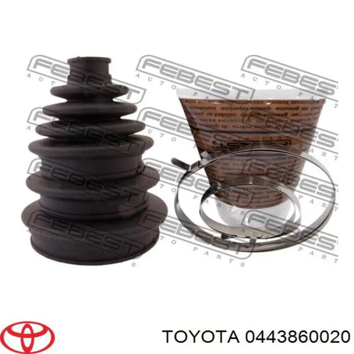 0443860020 Toyota fuelle, árbol de transmisión delantero exterior