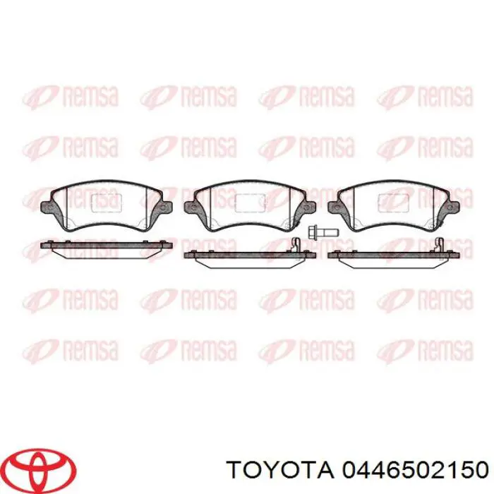 0446502150 Toyota pastillas de freno delanteras