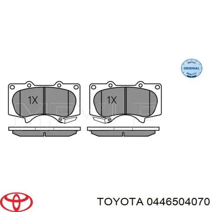 0446504070 Toyota pastillas de freno delanteras