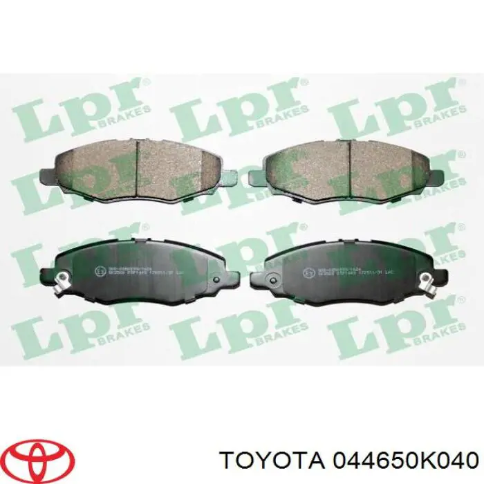 044650K040 Toyota pastillas de freno delanteras