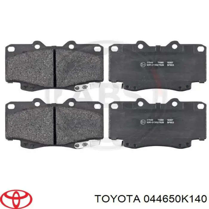 044650K140 Toyota pastillas de freno delanteras