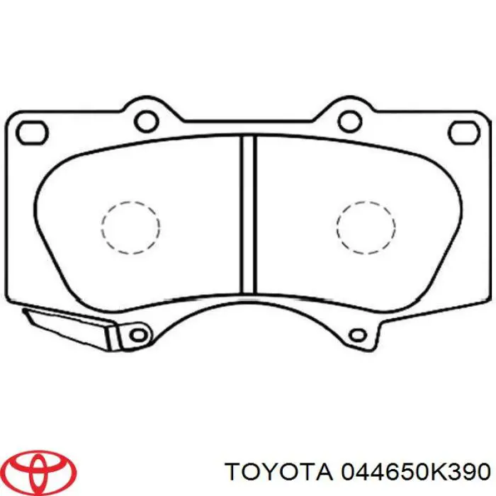 044650K390 Toyota pastillas de freno delanteras