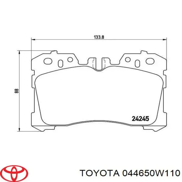 044650W110 Toyota pastillas de freno delanteras