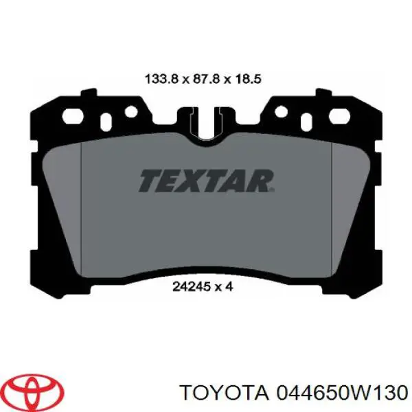 044650W130 Toyota pastillas de freno delanteras