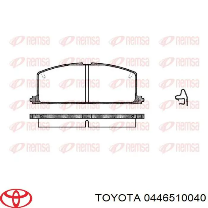 0446510040 Toyota pastillas de freno delanteras