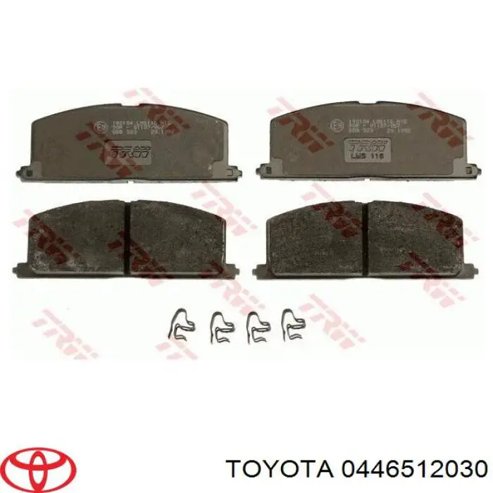 0446512030 Toyota pastillas de freno delanteras