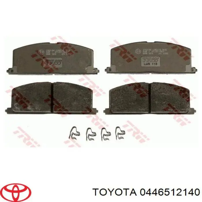 0446512140 Toyota pastillas de freno delanteras