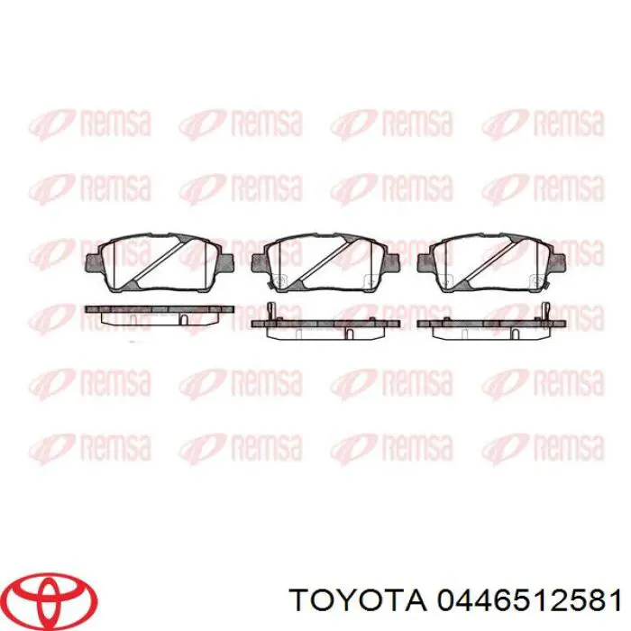 0446512581 Toyota pastillas de freno delanteras