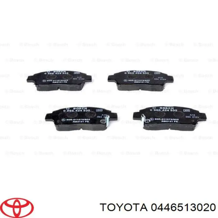 0446513020 Toyota pastillas de freno delanteras