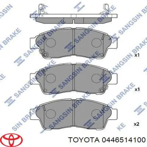 0446514100 Toyota pastillas de freno delanteras