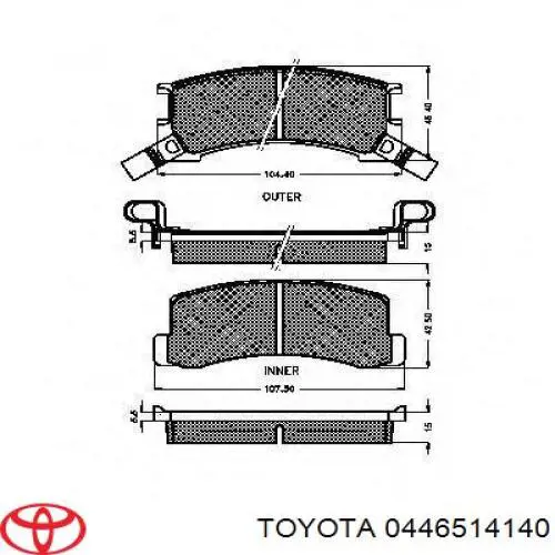 0449214070 Toyota pastillas de freno traseras