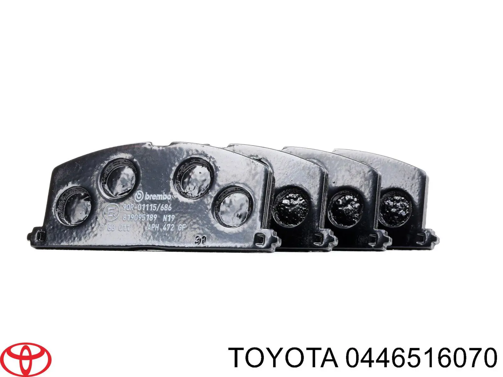 0446516070 Toyota pastillas de freno delanteras