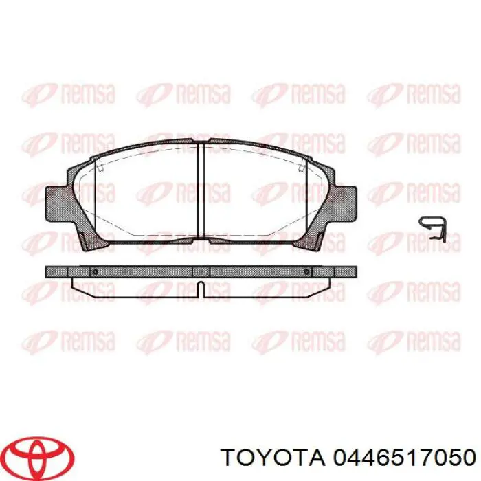 0446517050 Toyota pastillas de freno delanteras