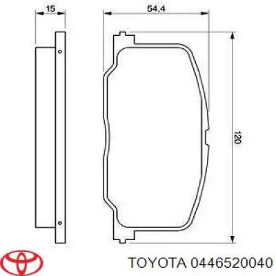 0446520040 Toyota pastillas de freno delanteras