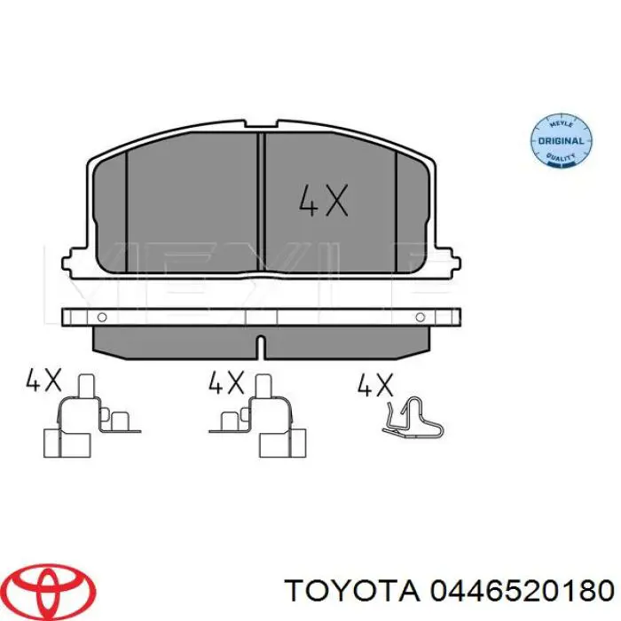 0446520180 Toyota pastillas de freno delanteras