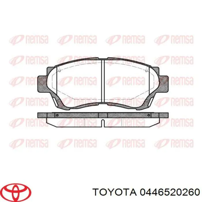 0446520260 Toyota pastillas de freno delanteras