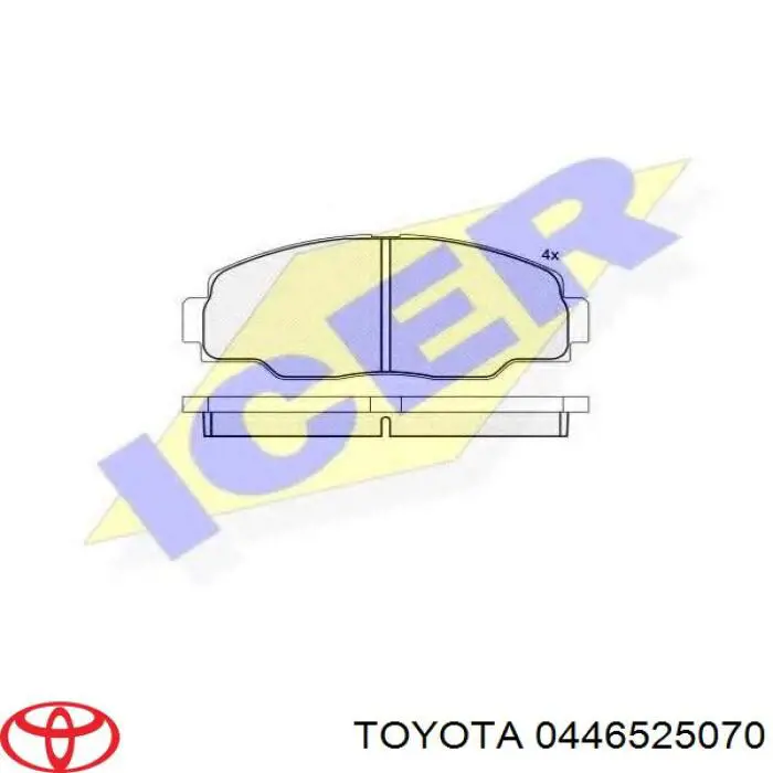 0446525070 Toyota pastillas de freno delanteras