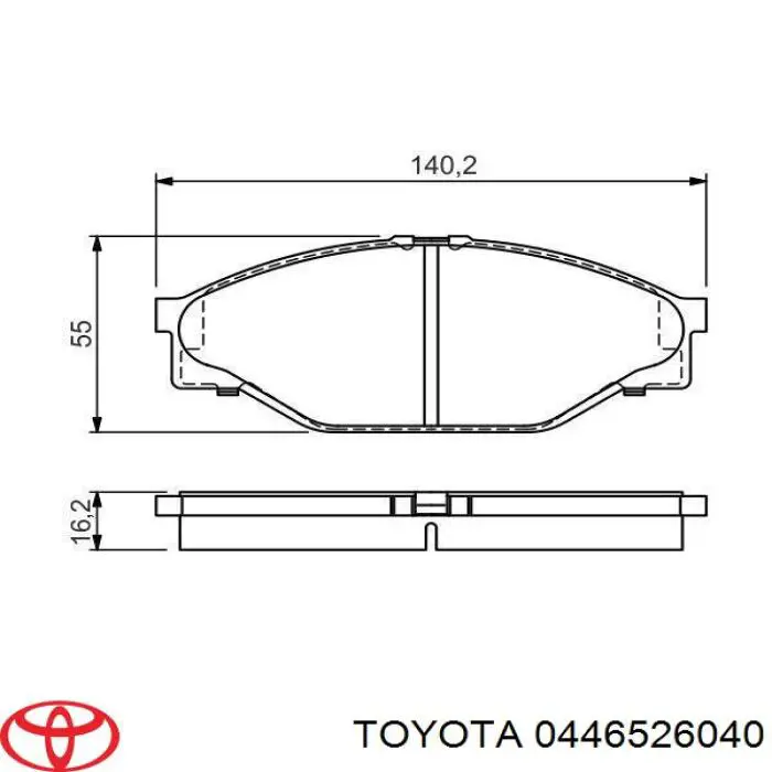 0446526040 Toyota pastillas de freno delanteras