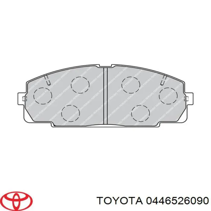 0446526090 Toyota pastillas de freno delanteras