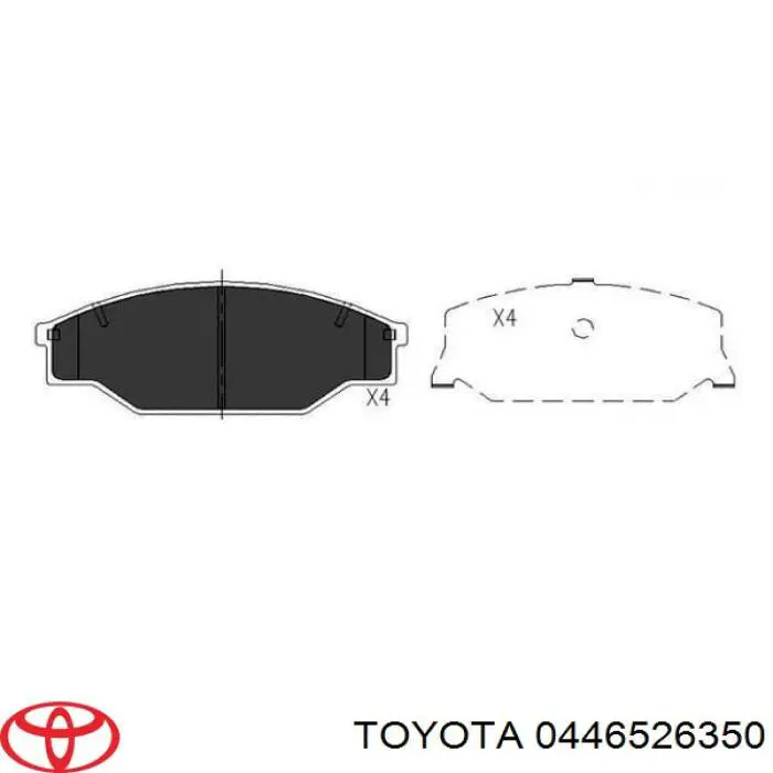 0446526350 Toyota pastillas de freno delanteras