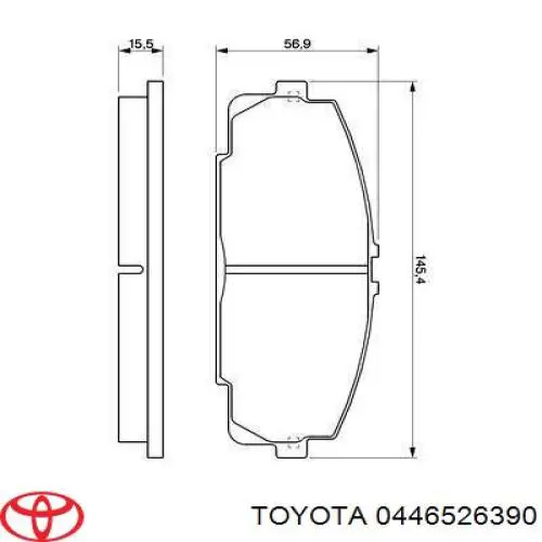 0446526390 Toyota pastillas de freno delanteras