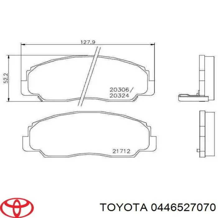 0446527070 Toyota pastillas de freno delanteras