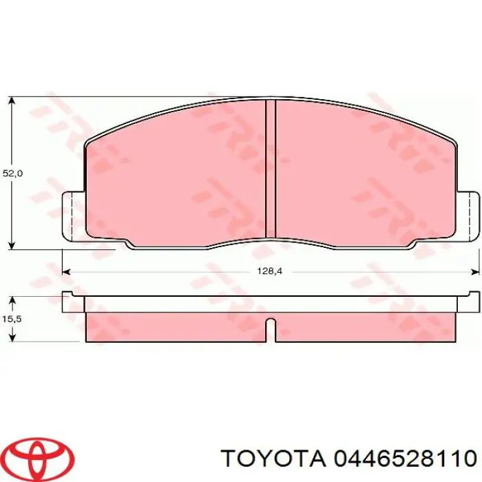 0446528110 Toyota pastillas de freno delanteras