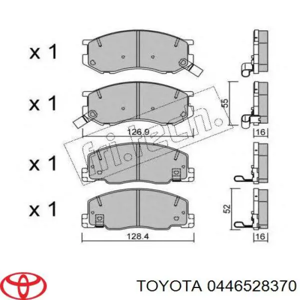 0446528370 Toyota pastillas de freno delanteras