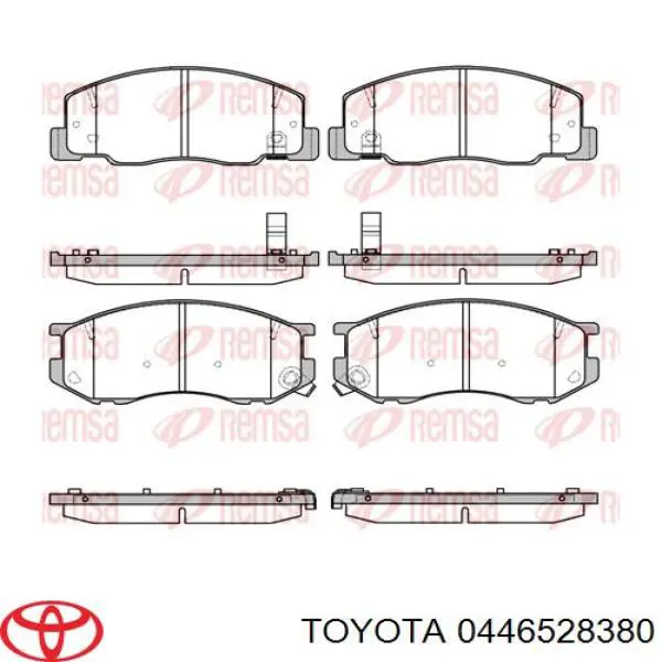 0446528380 Toyota pastillas de freno delanteras