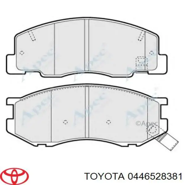 0446528381 Toyota pastillas de freno delanteras