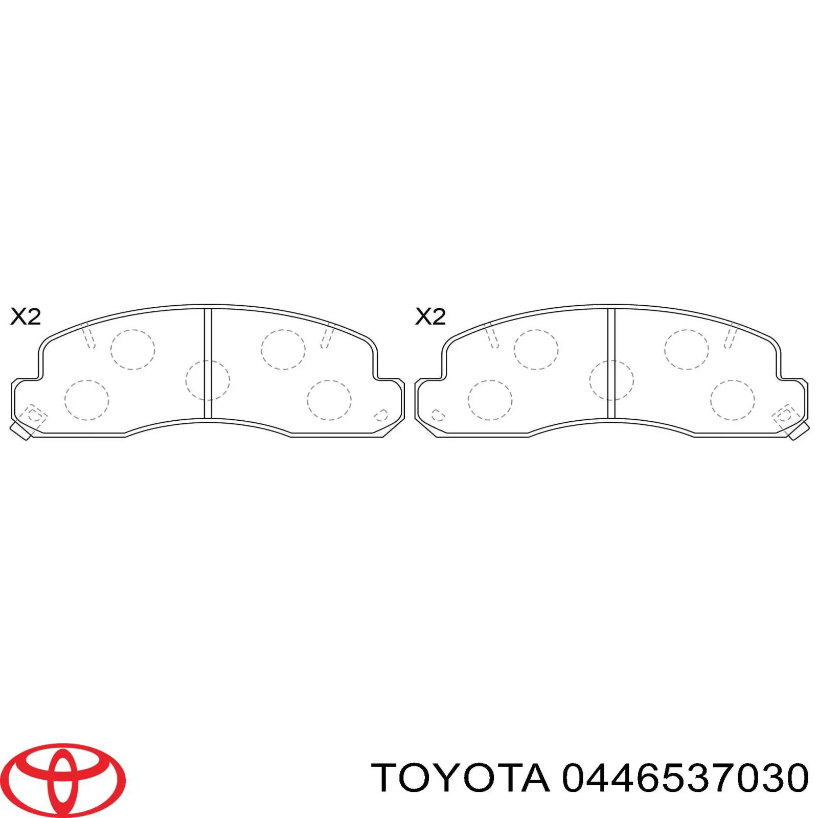 0446537030 Toyota pastillas de freno delanteras