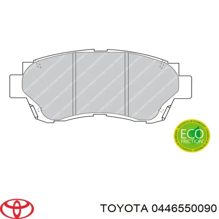 0446550090 Toyota pastillas de freno delanteras