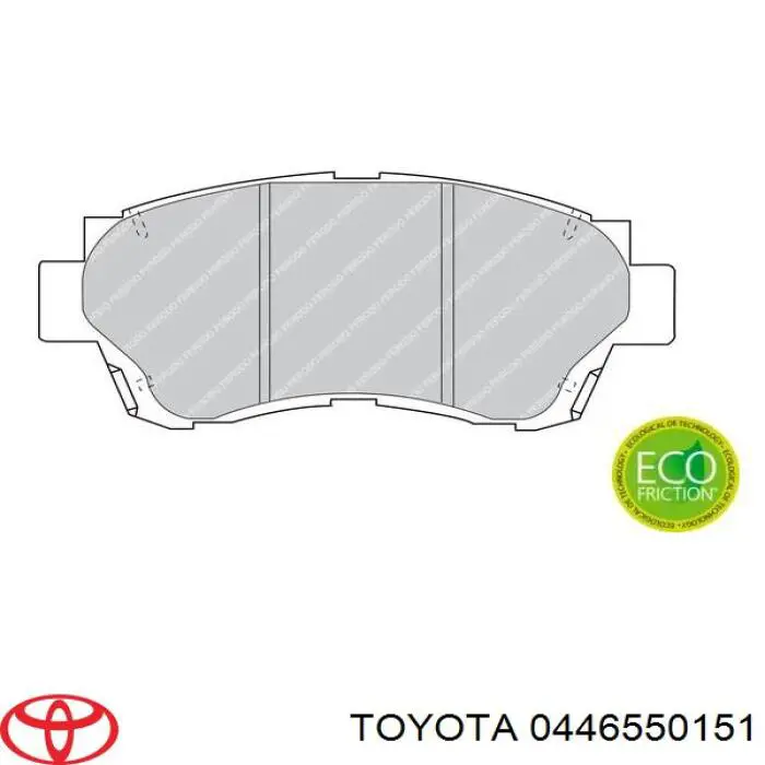 0446550151 Toyota pastillas de freno delanteras