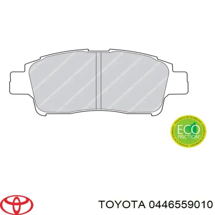 0446559010 Toyota pastillas de freno delanteras