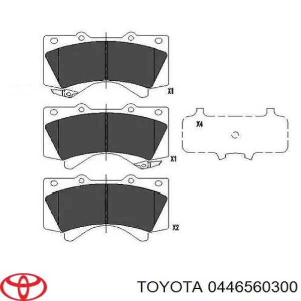 0446560300 Toyota pastillas de freno delanteras