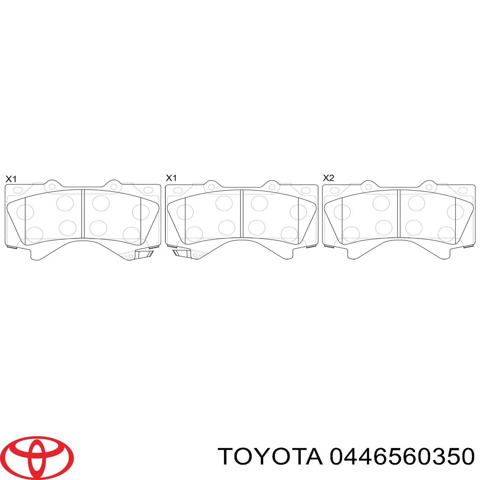 0446560350 Toyota pastillas de freno delanteras