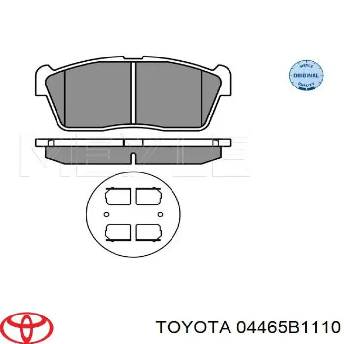 04465B1110 Toyota pastillas de freno delanteras