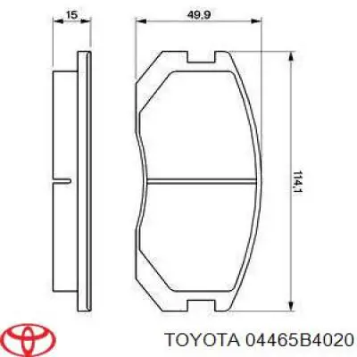 04465B4020 Toyota pastillas de freno delanteras