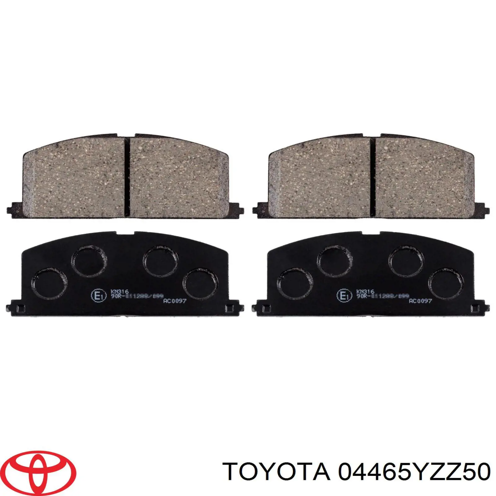 04465YZZ50 Toyota pastillas de freno delanteras