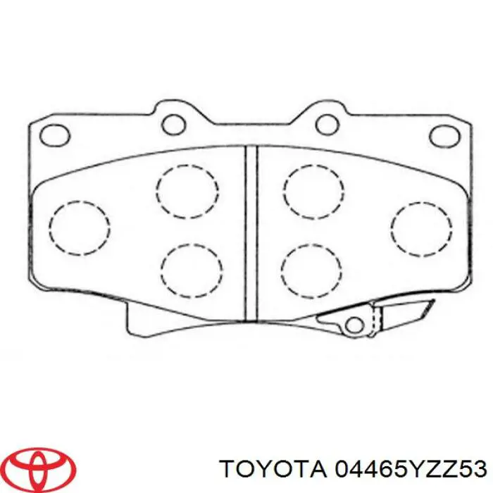 04465YZZ53 Toyota pastillas de freno delanteras