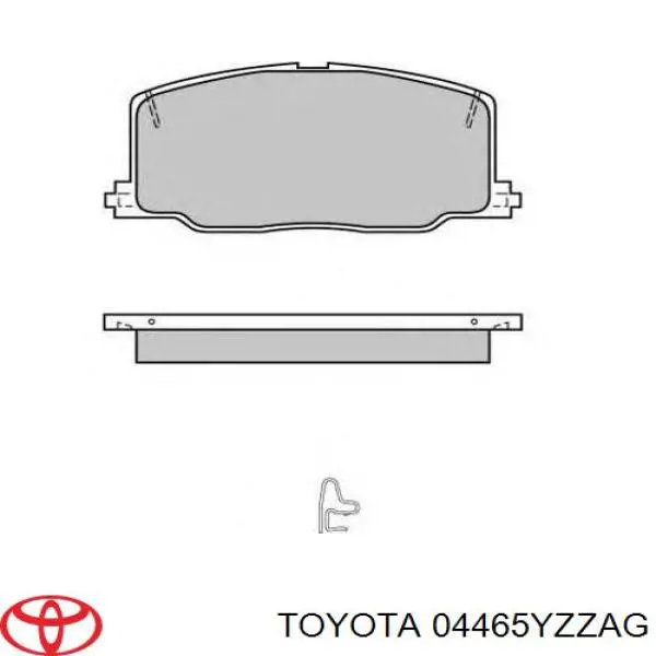 04465YZZAG Toyota pastillas de freno delanteras