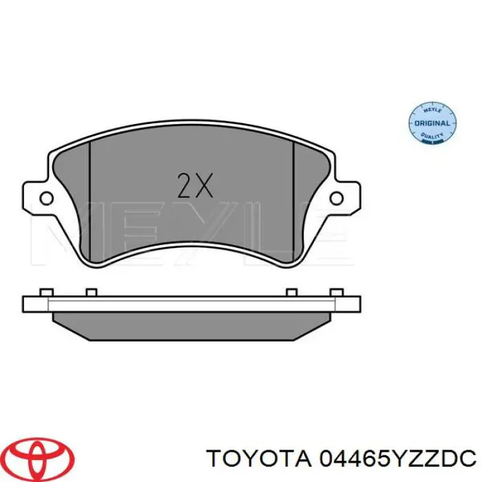 04465YZZDC Toyota pastillas de freno delanteras