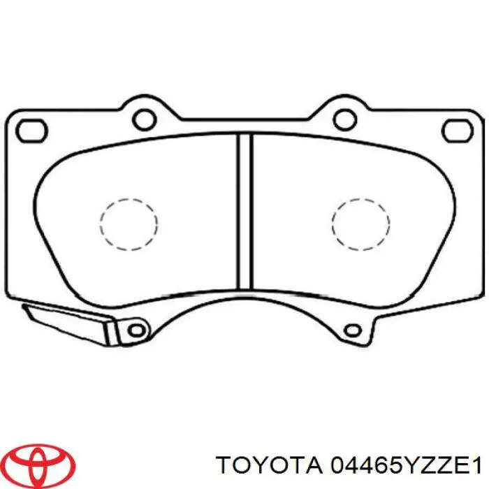 04465YZZE1 Toyota pastillas de freno delanteras