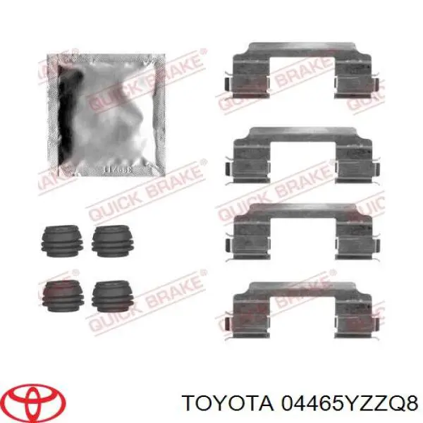 04465YZZQ8 Toyota pastillas de freno delanteras