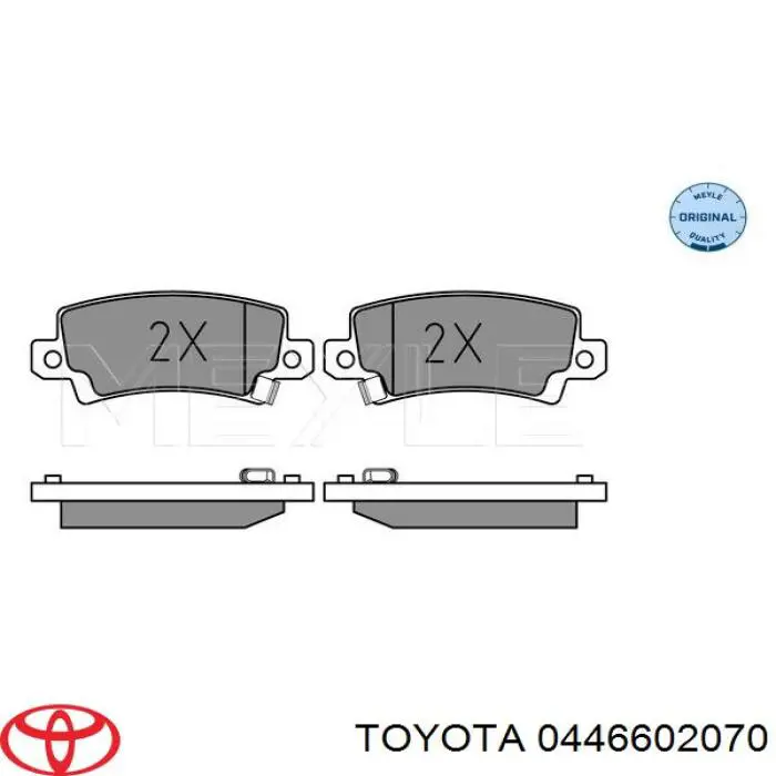 0446602070 Toyota pastillas de freno traseras