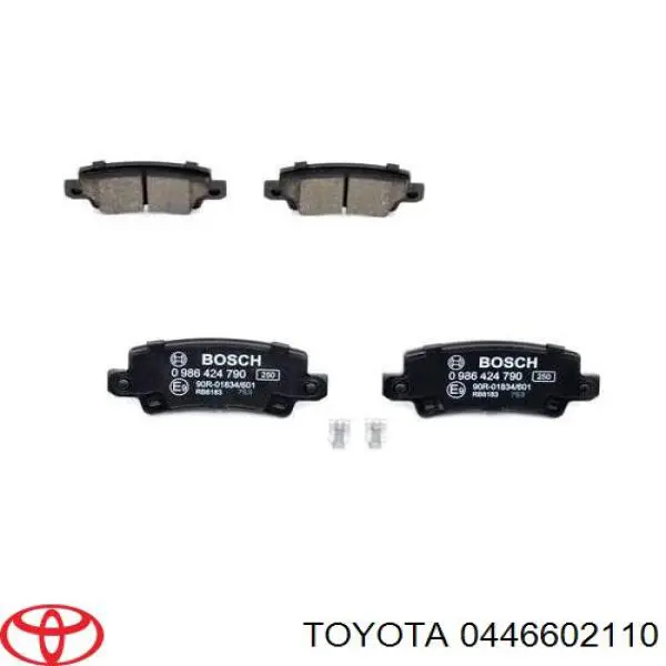 0446602110 Toyota pastillas de freno traseras