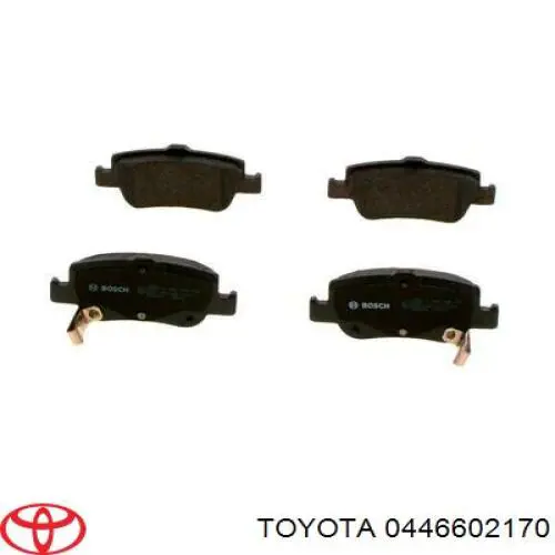 0446602170 Toyota pastillas de freno traseras