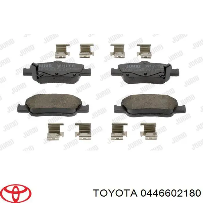 0446602180 Toyota pastillas de freno traseras