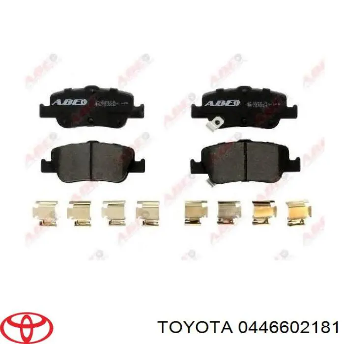 0446602181 Toyota pastillas de freno traseras