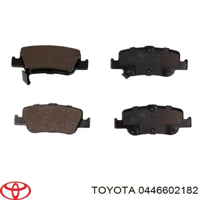 0446602182 Toyota pastillas de freno traseras